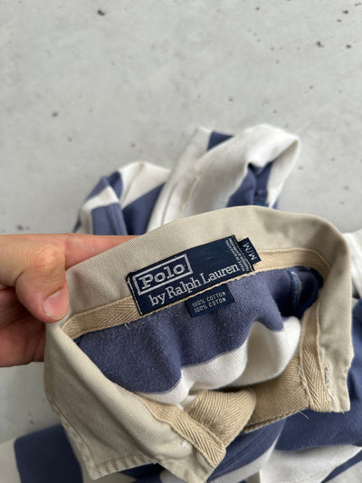 90's Ralph Lauren Heavyweight Stripe Rugby Shirt (L)