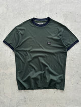 T-shirt vintage Emporio Armani ringer (taille XL)