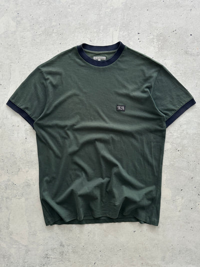 T-shirt vintage Emporio Armani ringer (taille XL)