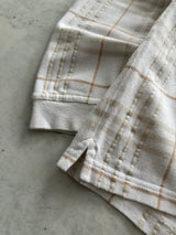 00's Burberry Golf textured Plaid Long Sleeve Polo Shirt (S)