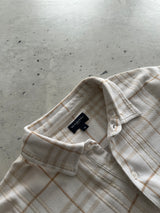 00's Burberry Golf textured Plaid Long Sleeve Polo Shirt (S)