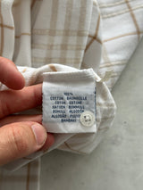 00's Burberry Golf textured Plaid Long Sleeve Polo Shirt (S)
