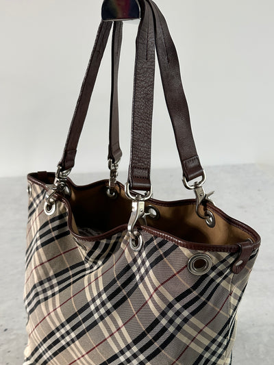 Burberry Blue Label Reversible Nova Check Tote Bag (One Size)