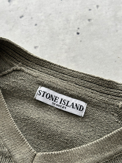 00's Stone Island V Neck Knit Jumper (S)