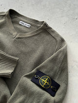 00's Stone Island V Neck Knit Jumper (S)