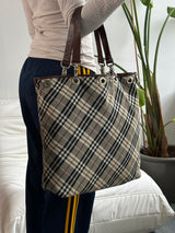 Burberry Blue Label Reversible Nova Check Tote Bag (One Size)