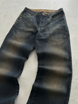 00's Oakley grunge wash industrial denim Jeans (W33 x L32)