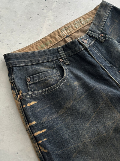 00's Oakley grunge wash industrial denim Jeans (W33 x L32)