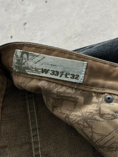 00's Oakley grunge wash industrial denim Jeans (W33 x L32)