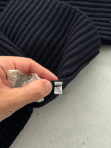 AW/08 Stone Island Chunky Wool Knit Zip Up Hooded Jumper (XL)