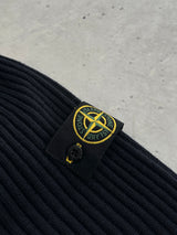 AW/08 Stone Island Chunky Wool Knit Zip Up Hooded Jumper (XL)