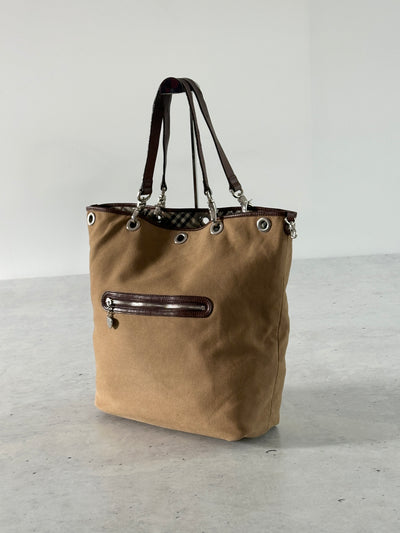 Burberry Blue Label Reversible Nova Check Tote Bag (One Size)