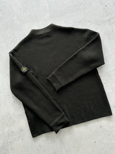 AW/00 Stone Island Wool Knit Mock Neck Jumper (XXL)