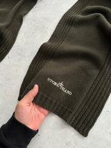 00's Stone Island Embroidred Spell Out Knit Scarf (One Size)