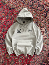 Stussy Script Skull & Bones Pullover Hoodie (S)