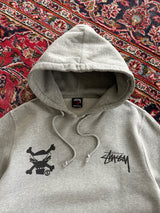 Stussy Script Skull & Bones Pullover Hoodie (S)