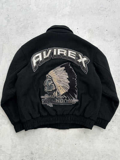 90's Avirex heavy wool Chief high horse jacket (L)