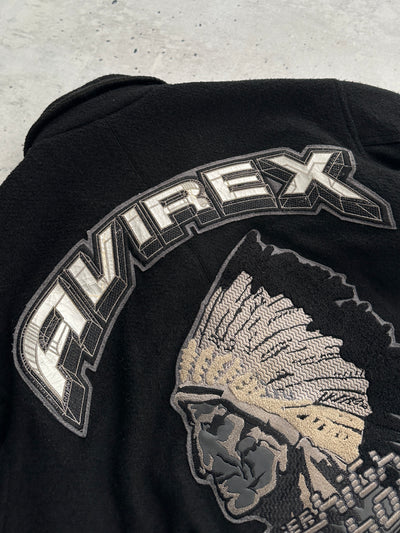 90's Avirex heavy wool Chief high horse jacket (L)