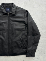 Vintage GAP zip up leather jacket (M)