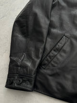 Vintage GAP zip up leather jacket (M)