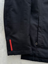 00's Prada Sport Zip Up fleece lined functional pouch ski Jacket (L)