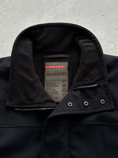 00's Prada Sport Zip Up fleece lined functional pouch ski Jacket (L)