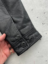 Vintage GAP zip up leather jacket (M)