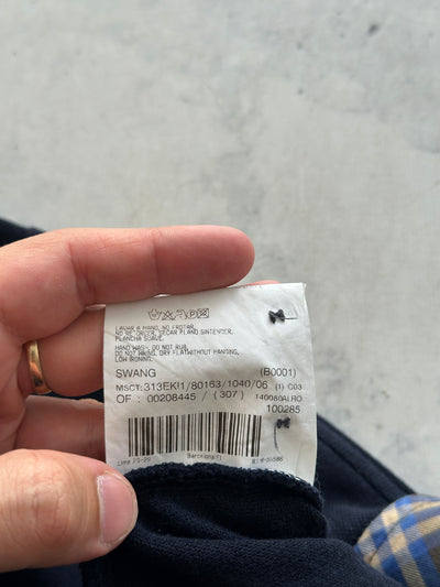 00's Burberry Nova Check Long Sleeve Polo Shirt (L)