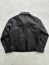 Vintage GAP zip up leather jacket (M)