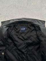 Vintage GAP zip up leather jacket (M)