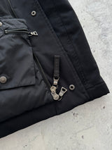 00's Prada Sport Zip Up fleece lined functional pouch ski Jacket (L)