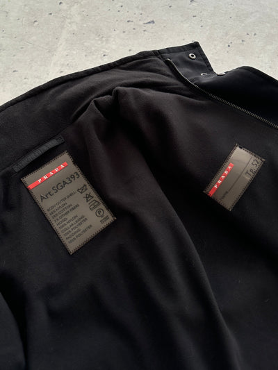 00's Prada Sport Zip Up fleece lined functional pouch ski Jacket (L)
