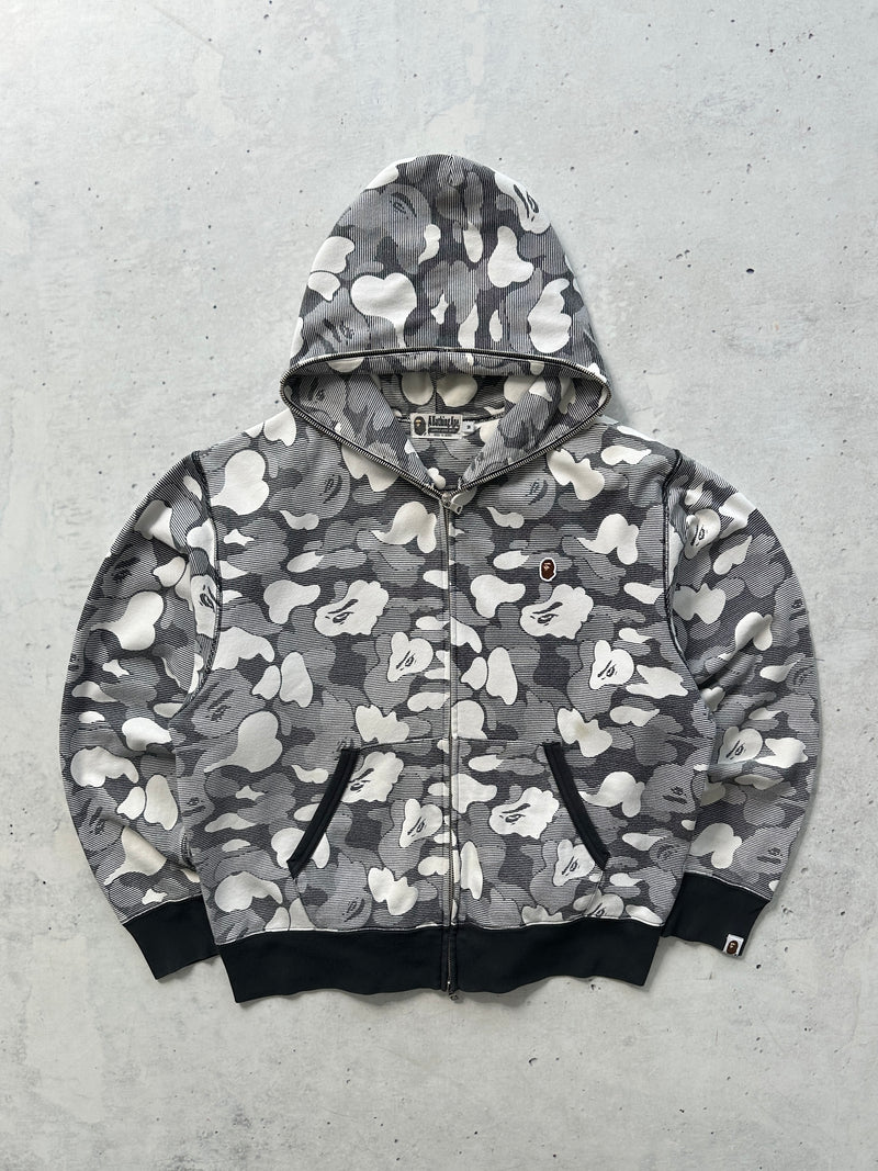 BAPE Camo Full Zip quilted back NICO Hoodie (M)