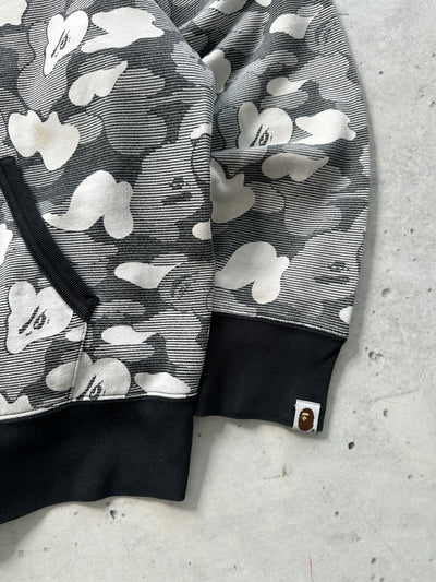 BAPE Camo Full Zip quilted back NICO Hoodie (M)