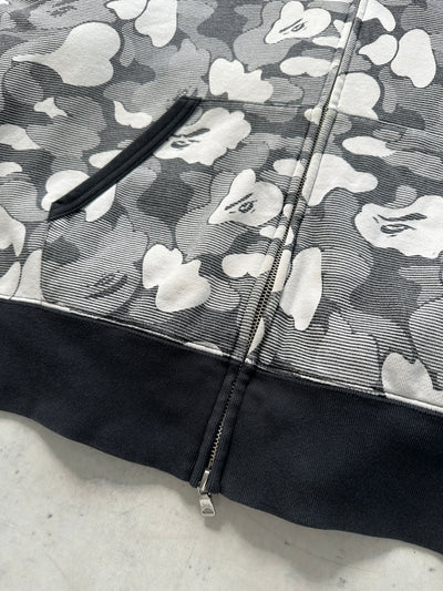 BAPE Camo Full Zip quilted back NICO Hoodie (M)