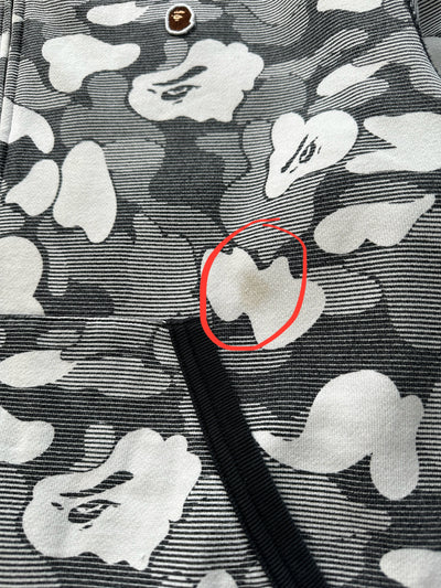BAPE Camo Full Zip quilted back NICO Hoodie (M)