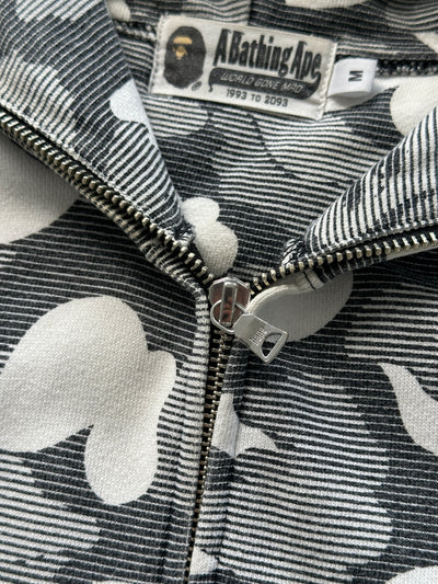 BAPE Camo Full Zip quilted back NICO Hoodie (M)