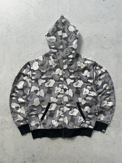 BAPE Camo Full Zip quilted back NICO Hoodie (M)