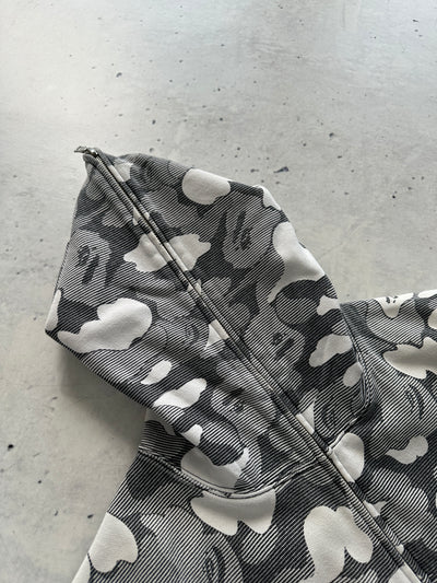 BAPE Camo Full Zip quilted back NICO Hoodie (M)
