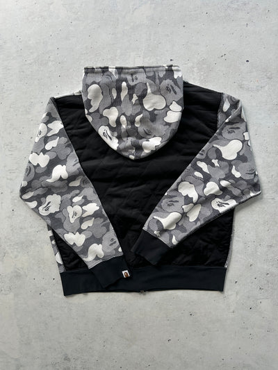 BAPE Camo Full Zip quilted back NICO Hoodie (M)
