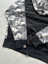 BAPE Camo Full Zip quilted back NICO Hoodie (M)