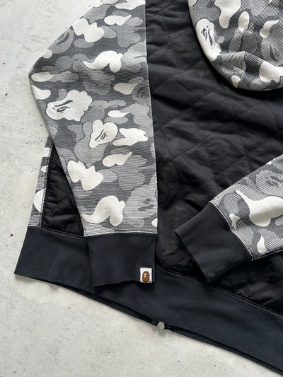 BAPE Camo Full Zip quilted back NICO Hoodie (M)
