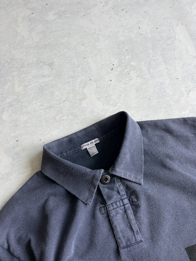SS/01 Stone Island Embroidered Patch Logo Polo Shirt (L)