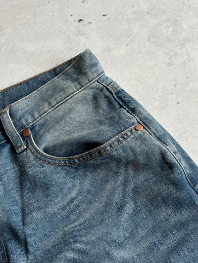 00's Bape denim spell out jeans (W34 x L30)