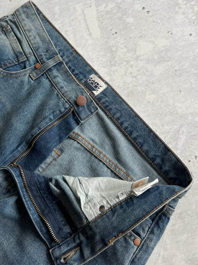 00's Bape denim spell out jeans (W34 x L30)