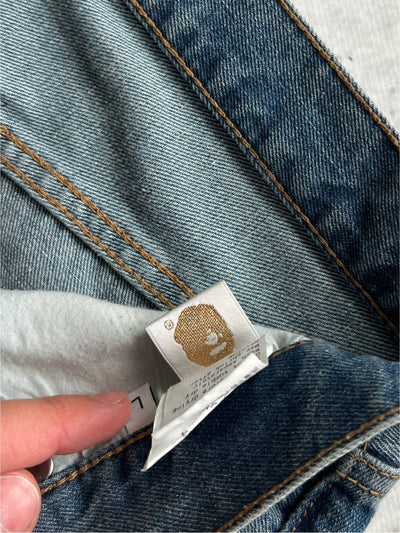 00's Bape denim spell out jeans (W34 x L30)