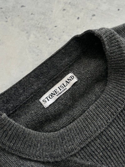 AW/07 Stone Island Chunky Wool Knit Crewneck Jumper (M)