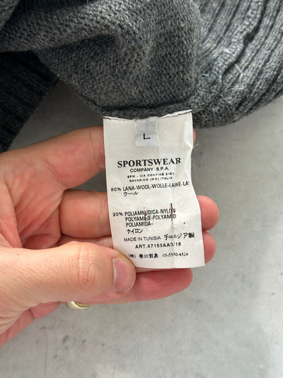AW/07 Stone Island Chunky Wool Knit Crewneck Jumper (M)