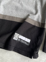 Stussy arc spell out long sleeve rugby shirt (L)