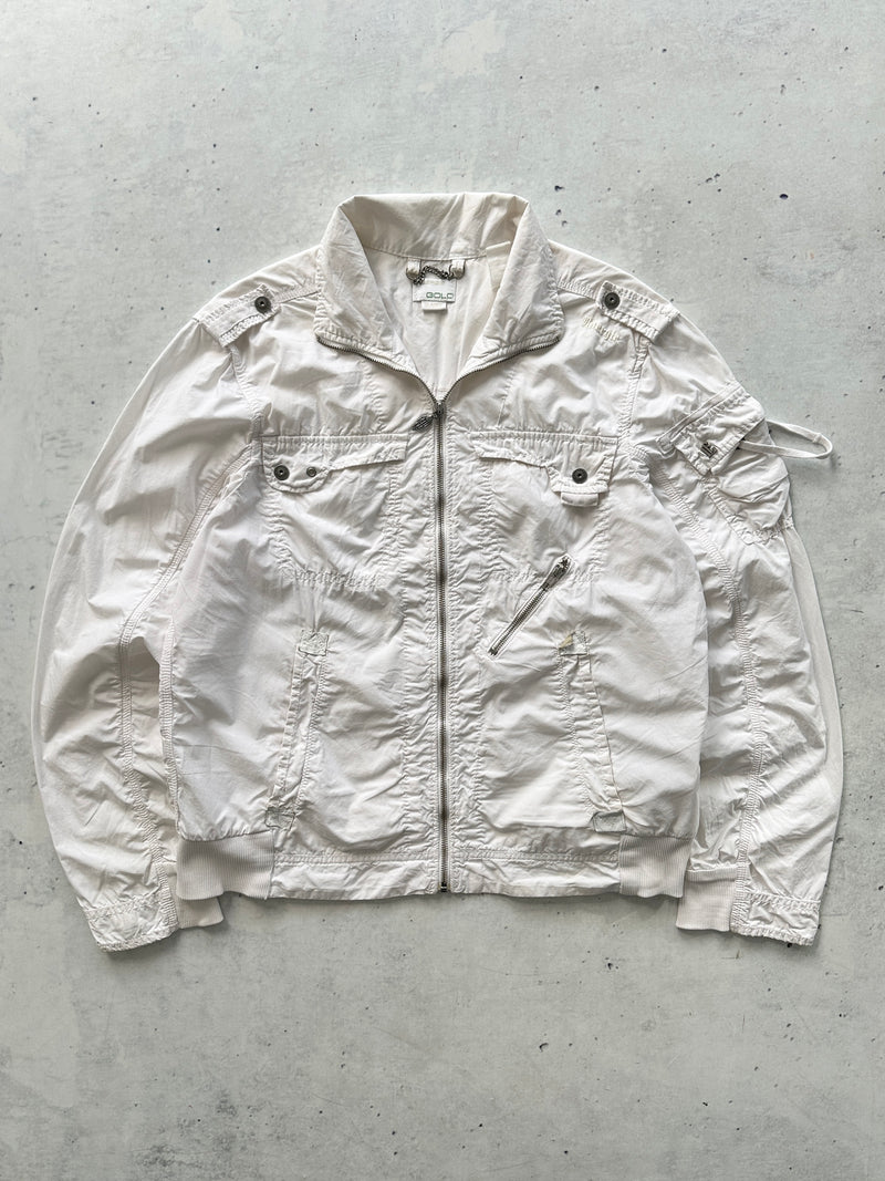 Vintage Energie Utility Zip Up Bomber Jacket (L)